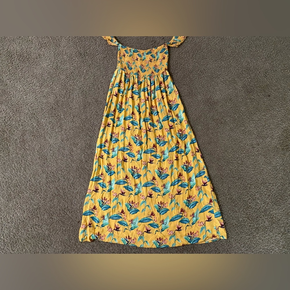 ☀️Forever 21 yellow floral dress Size Large - Picture 2 of 5